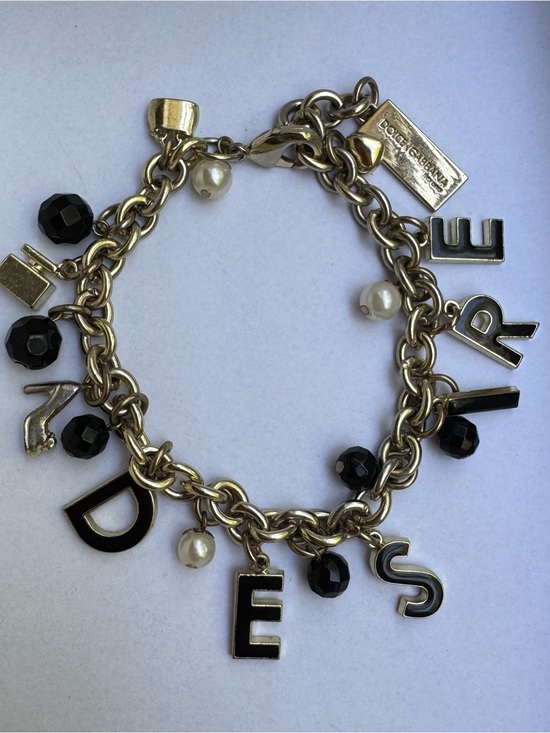 Dolce & Gabbana Jewelry - Dolce & Gabbana 'Desire' Charm Bracelet D&G Gold Black